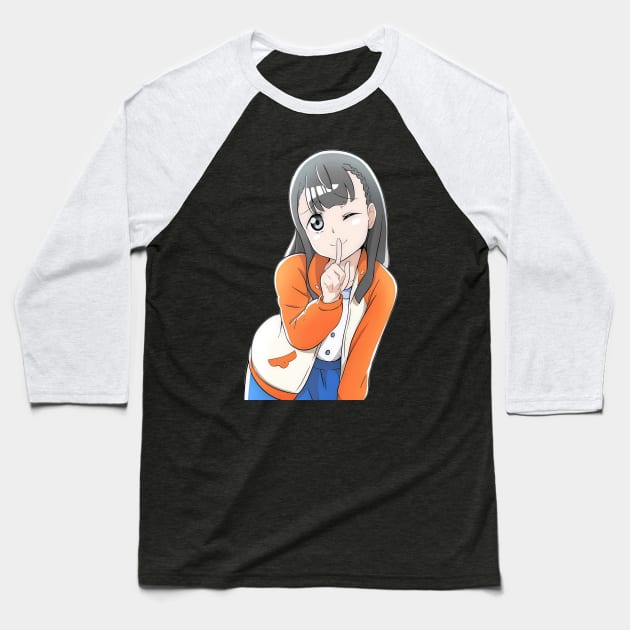 A Place Further Than The Universe Smiling Yuzuki Baseball T-Shirt by hony.white